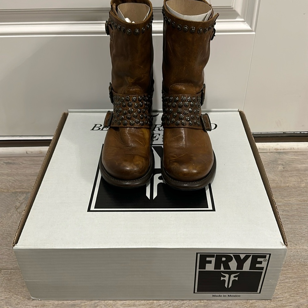 Frye Jenna Studded Cognac Boot